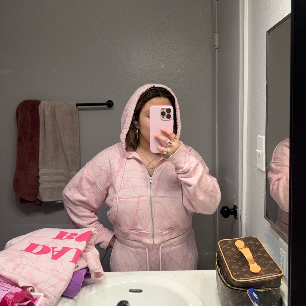 Dairy boy pink zip up